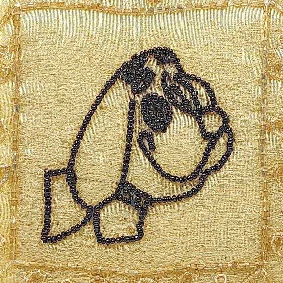 Handmade Handcrafted Seed Bead Decorated Dog Journal Sketchpad Scrapbook Notepad - Picture 3 of 11